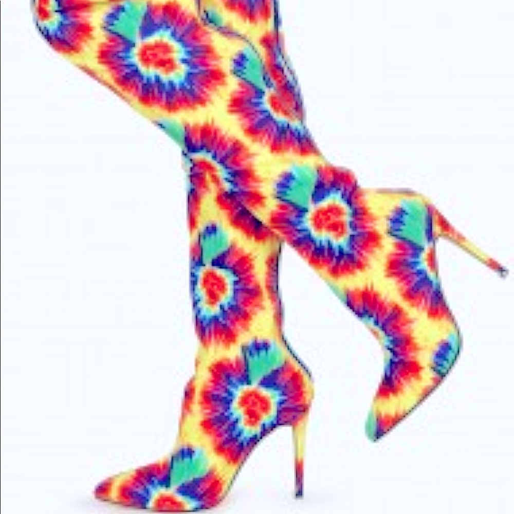 🌈 LEMON 🍋 DROP by Privileged Tie Dye Boots🌈